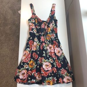 Navy blue floral sundress